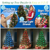 LED Christmas Tree Lights - Star Shower Tree Dazzler Lights - Christmas Tree Decoration