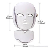 7 Colors LED Light Photon Facial Neck Mask Skin Rejuvenation Electric Anti-Aging Face Beauty Mask