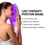 7 Colors LED Light Photon Facial Neck Mask Skin Rejuvenation Electric Anti-Aging Face Beauty Mask