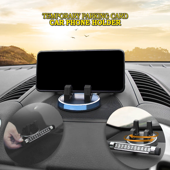 Temporary Parking Card Car Phone Holder