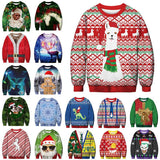 Funny Christmas Cos Fake Hair Jumper Autumn Winter Tops Clothing