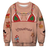 Funny Christmas Cos Fake Hair Jumper Autumn Winter Tops Clothing