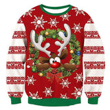 Christmas Ugly Christmas Sweater Unisex Men Women O Neck Long Sleeve Pullover Jumpers Sweater