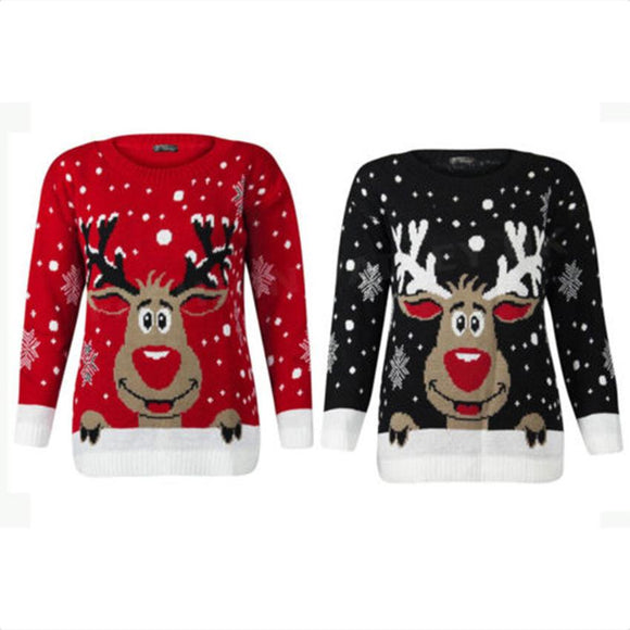 Jumper Snowman Deer Sweaters Xmas Patterned Ugly Christmas Sweaters