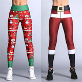 Christmas Theme Print Leggings