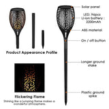 Dancing Christmas Flame LED Solar Path Torch Light