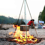 Portable Iron Grill Hanging Tripod For Camping & Picnic